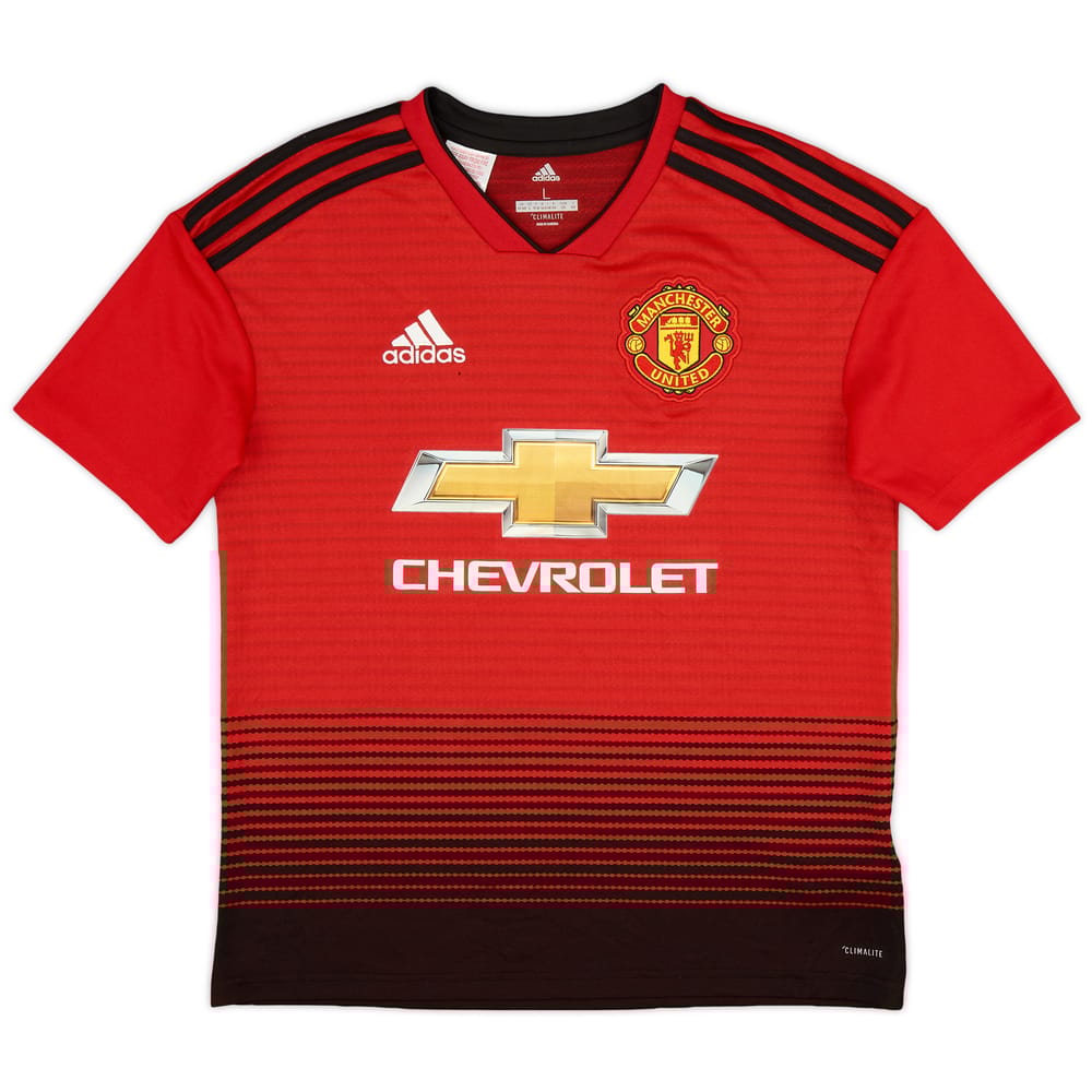 2018-19 Manchester United Home Shirt - 5/10 - (L.Boys)