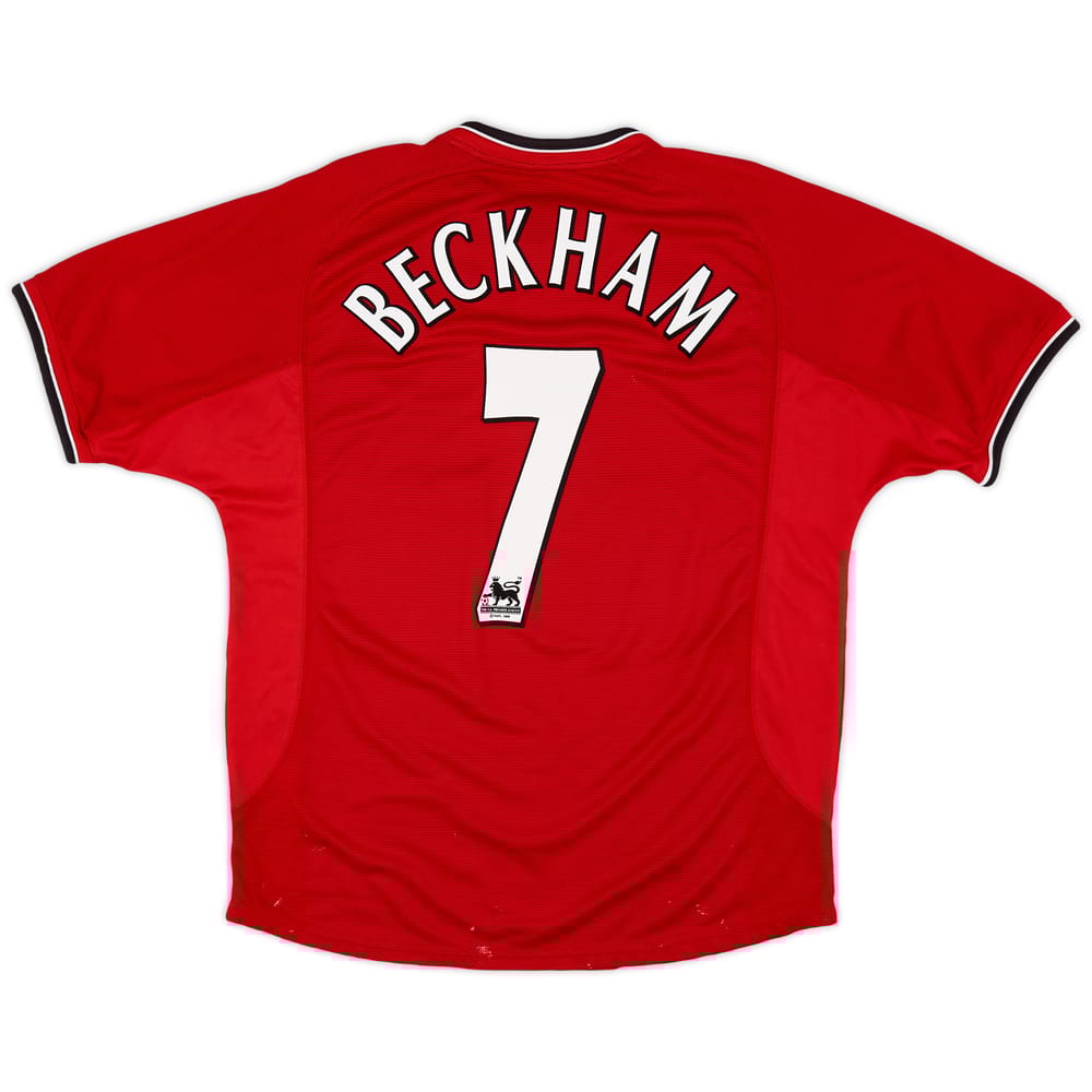 2000-02 Manchester United Home Shirt Beckham #7 - 7/10 - (L)