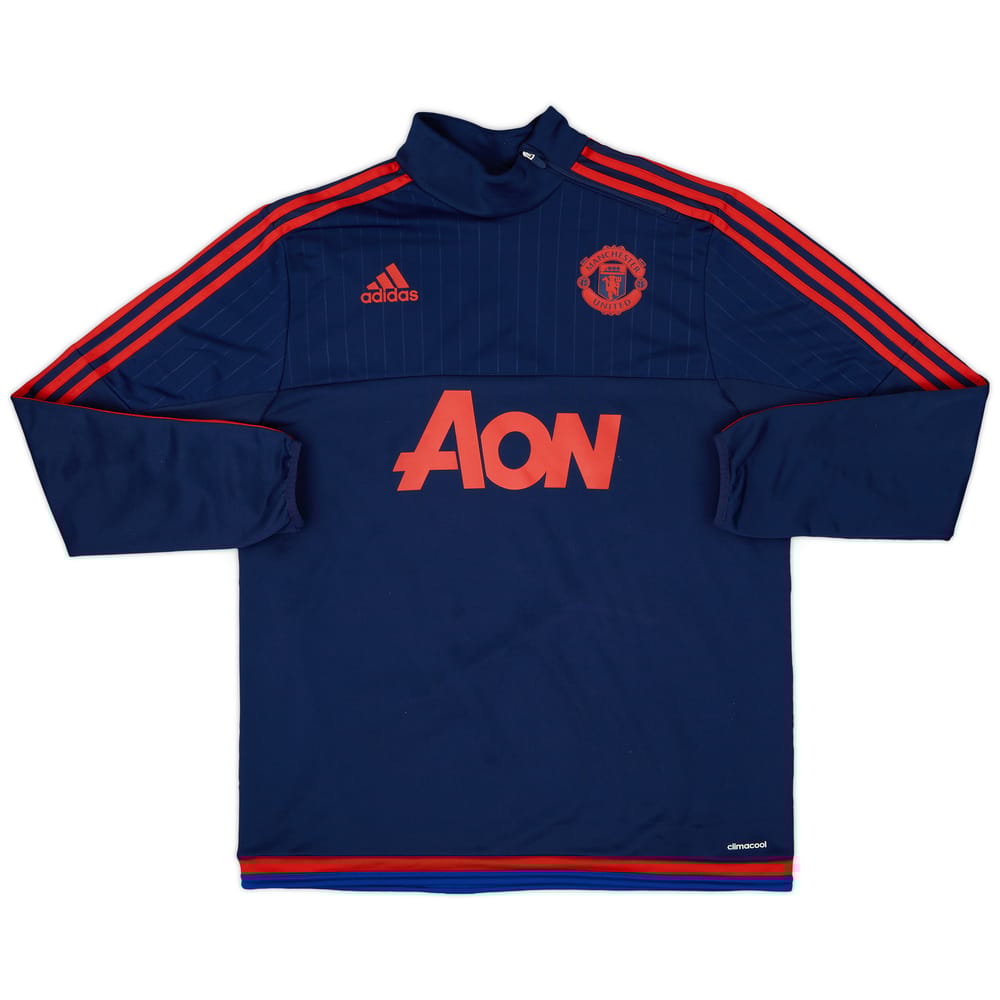 2015-16 Manchester United adidas 1/4 Zip Training Top - 8/10 - (L)