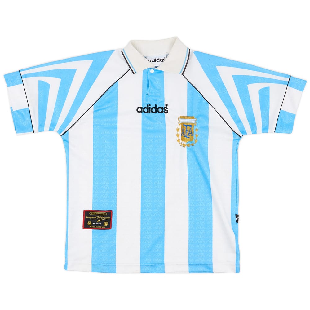 1996-98 Argentina Home Shirt - 9/10 - (XL.Boys)
