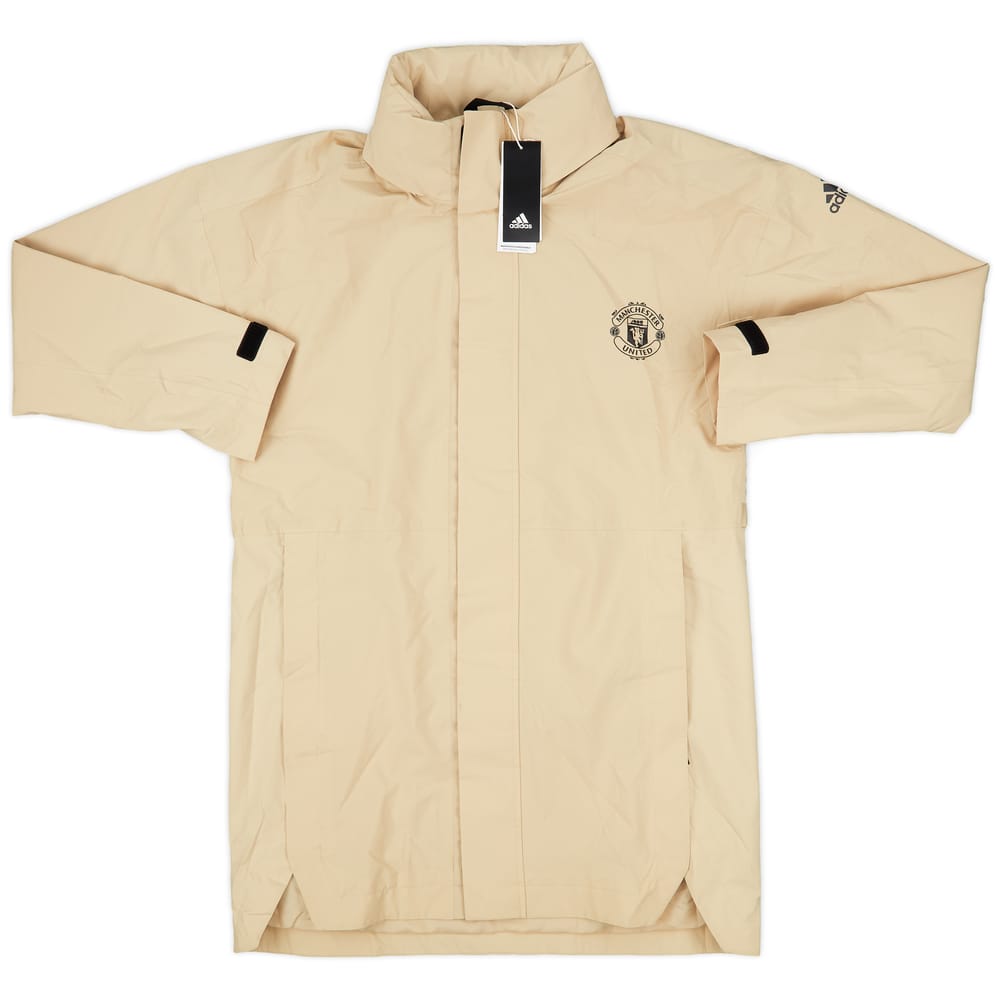2019-20 Manchester United adidas Hooded Bench Coat (S)