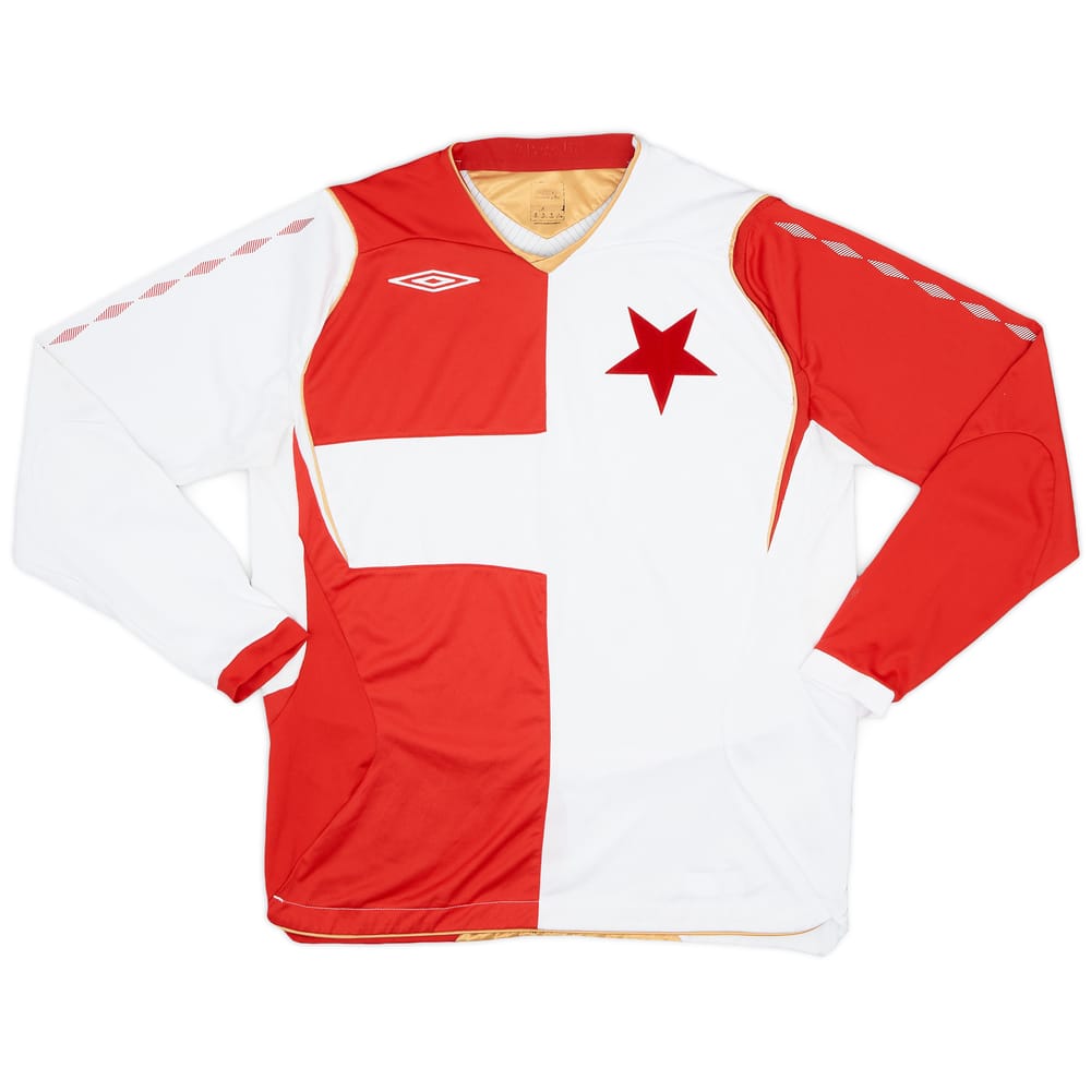 2008-09 Slavia Prague Home L/S Shirt - 7/10 - (M)