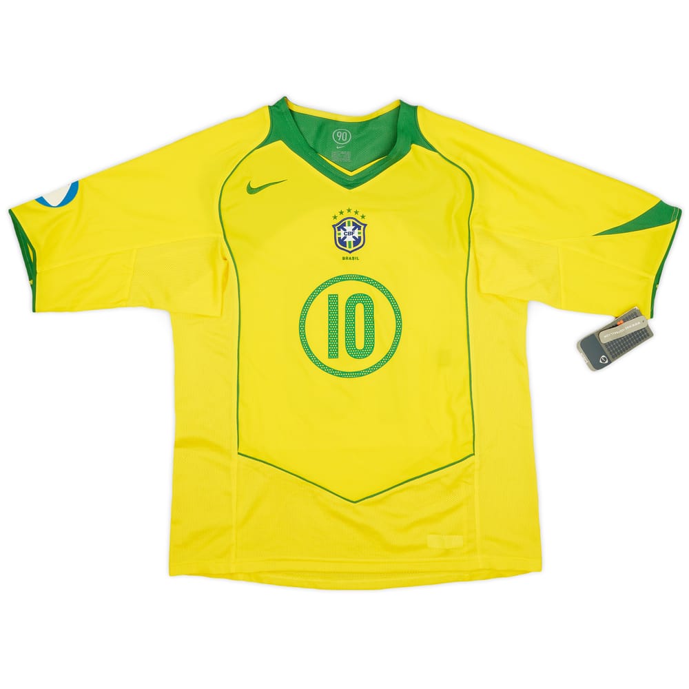 2004-06 Brazil Home Shirt #10 (L)