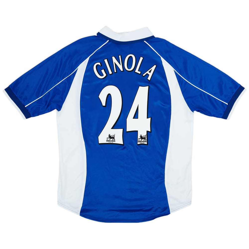 2000-02 Everton Home Shirt Ginola #24 - 8/10 - (L)