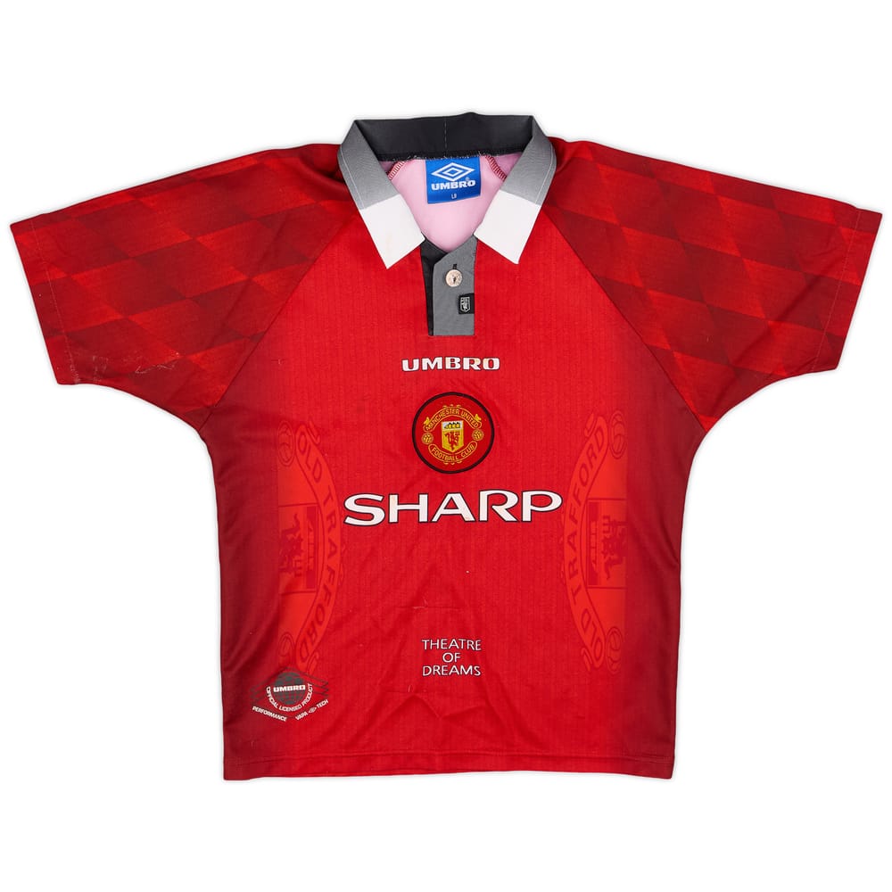 1996-98 Manchester United Home Shirt - 5/10 - (L.Boys)