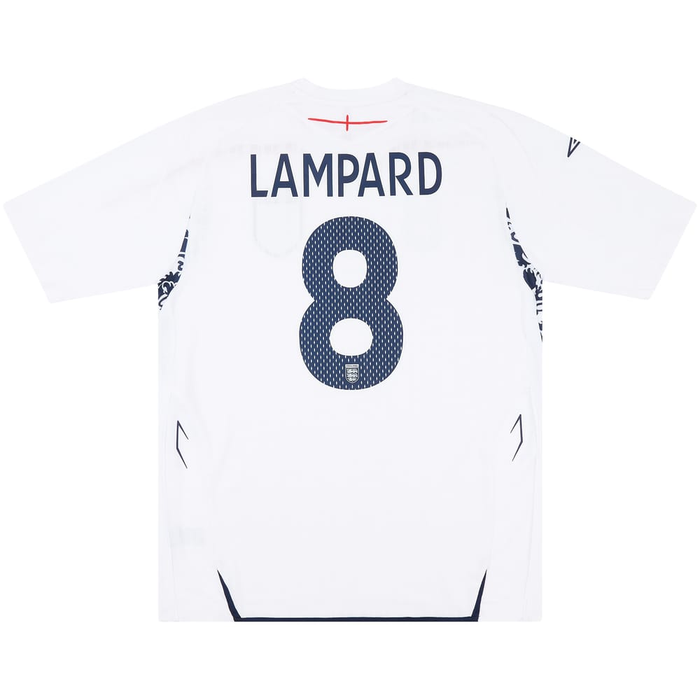 2007 England Match Issue Home Shirt Lampard #8 (v Austria)
