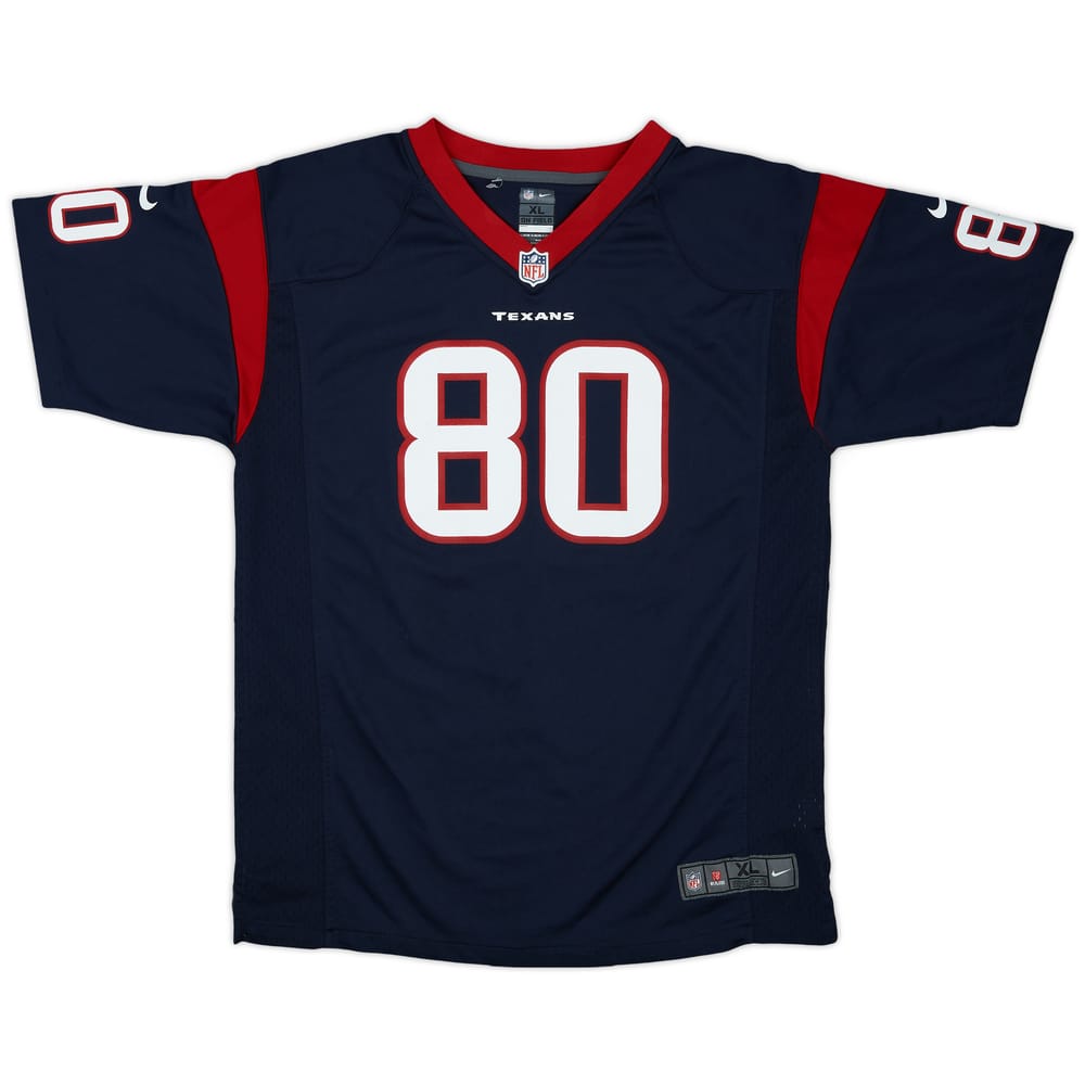 2012-14 Houston Texans A.Johnson #80 Nike Game Home Jersey - 8/10 - (XL.Boys)