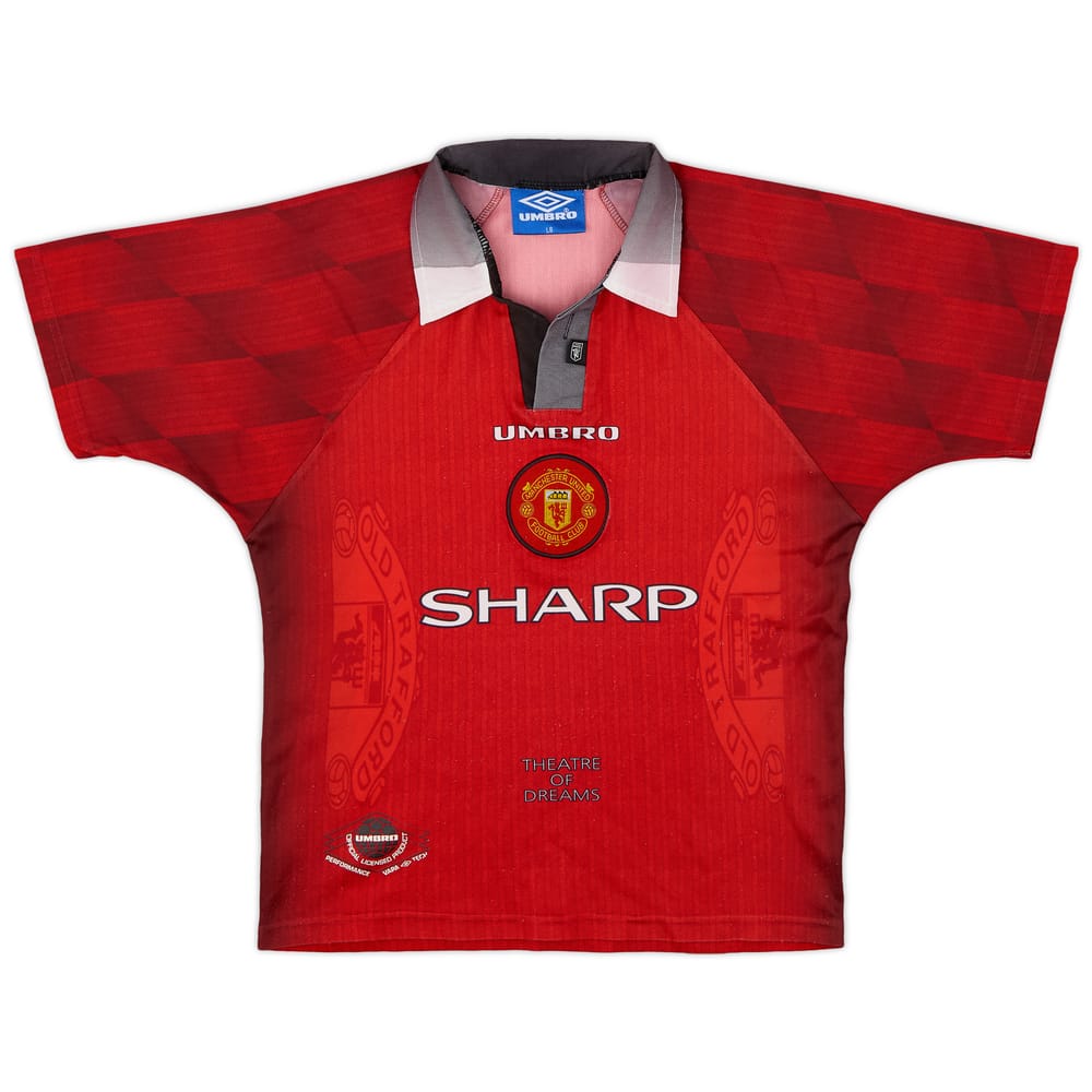 1996-98 Manchester United Home Shirt - 7/10 - (L.Boys)