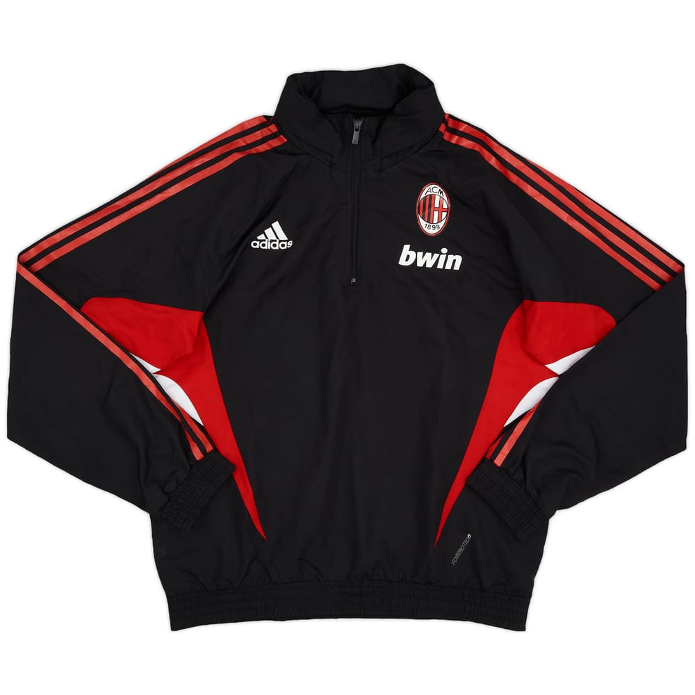 2008-09 AC Milan adidas Hooded 1/4 Zip Track Jacket - 8/10 - (M/L)