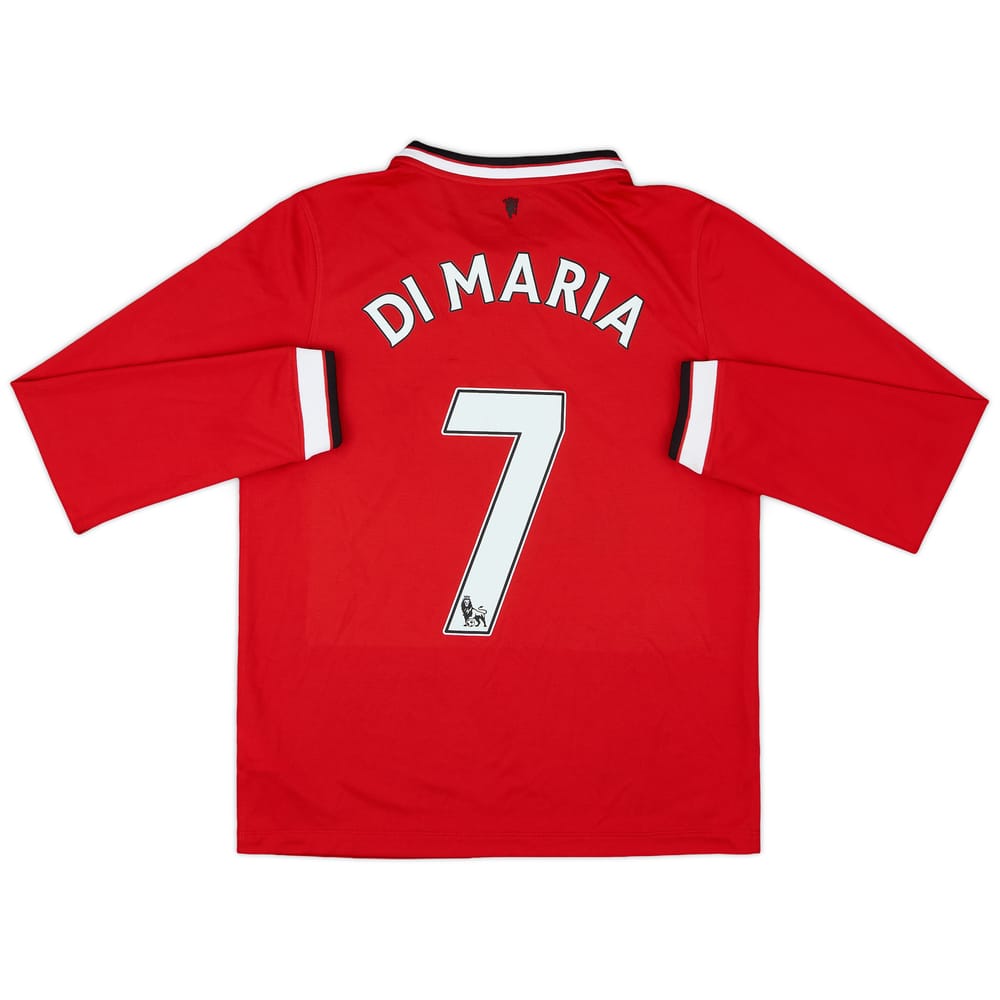 2014-15 Manchester United Home L/S Shirt Di Maria #7 - 9/10 - (XL.Boys)