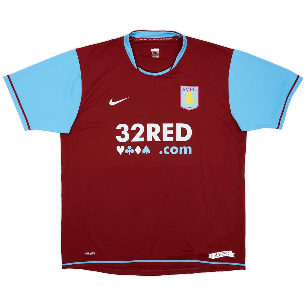 2007-08 Aston Villa Home Shirt - 9/10 - (XL)