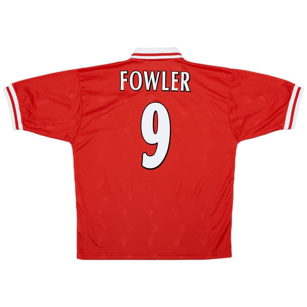 1996-98 Liverpool Home Shirt Fowler #9 - 9/10 - (L)