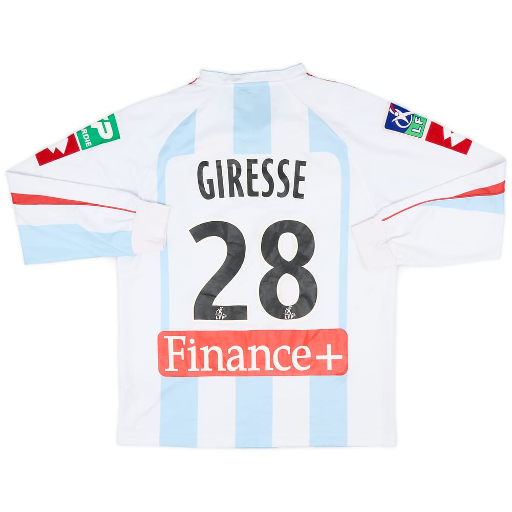 2007-08 Amiens Match Issue Home L/S Shirt Giresse #28