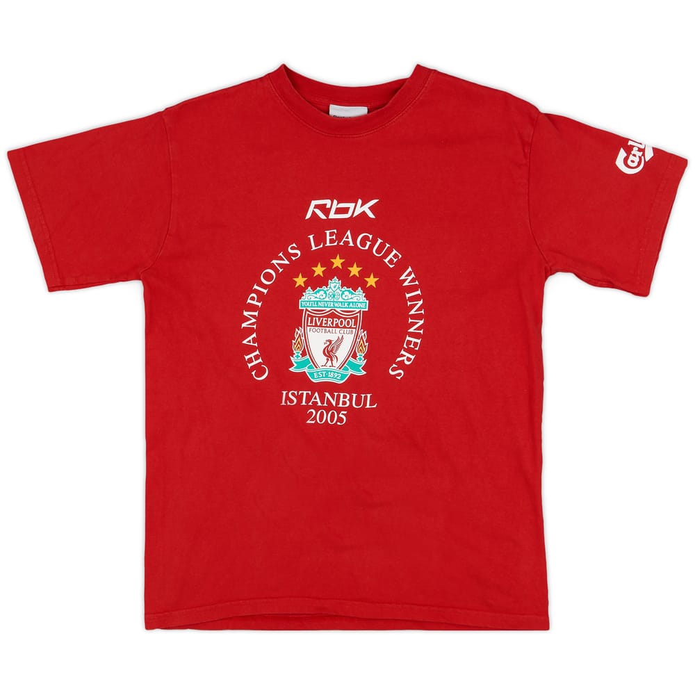 2005-06 Liverpool Reebok 2005 CL Winners Tee - 8/10 - (XS)