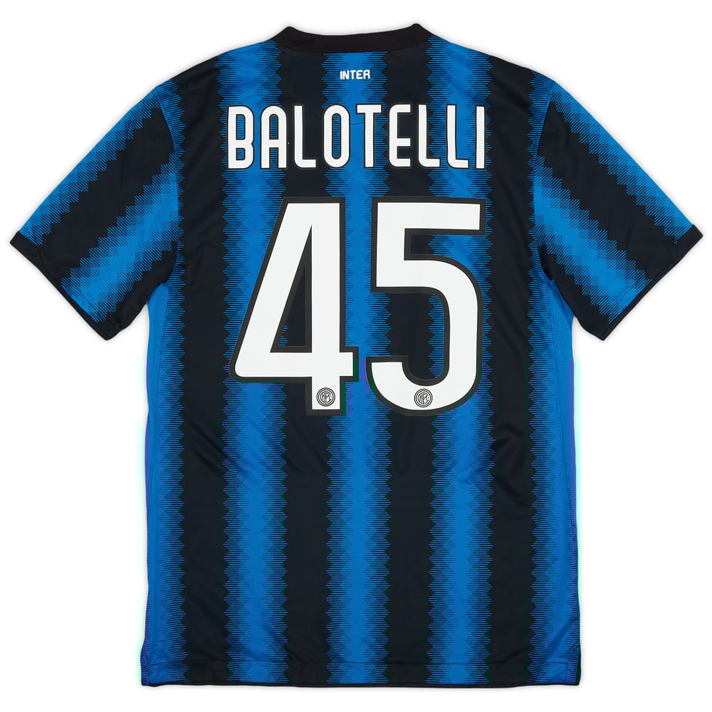 2010-11 Inter Milan Home Shirt Balotelli #45 (M)