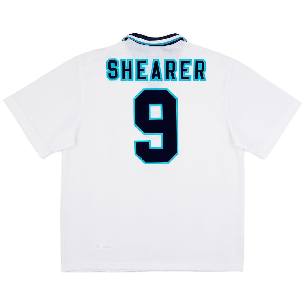 1995-97 England Home Shirt Shearer #9 - 9/10 - (XL)