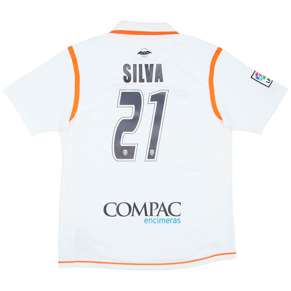 2007-08 Valencia Home Shirt Silva #21 - 9/10 - (XL)