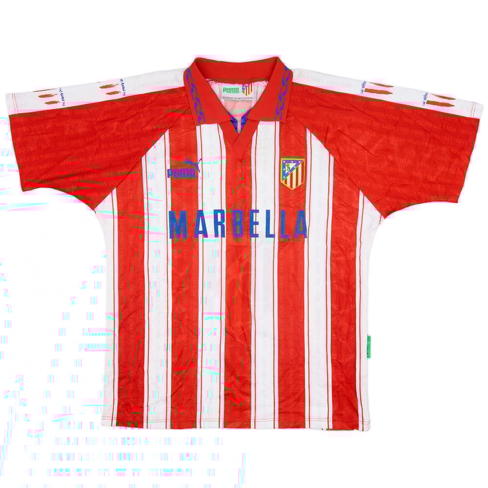1995-96 Atletico Madrid Home Shirt - 7/10 - (L)