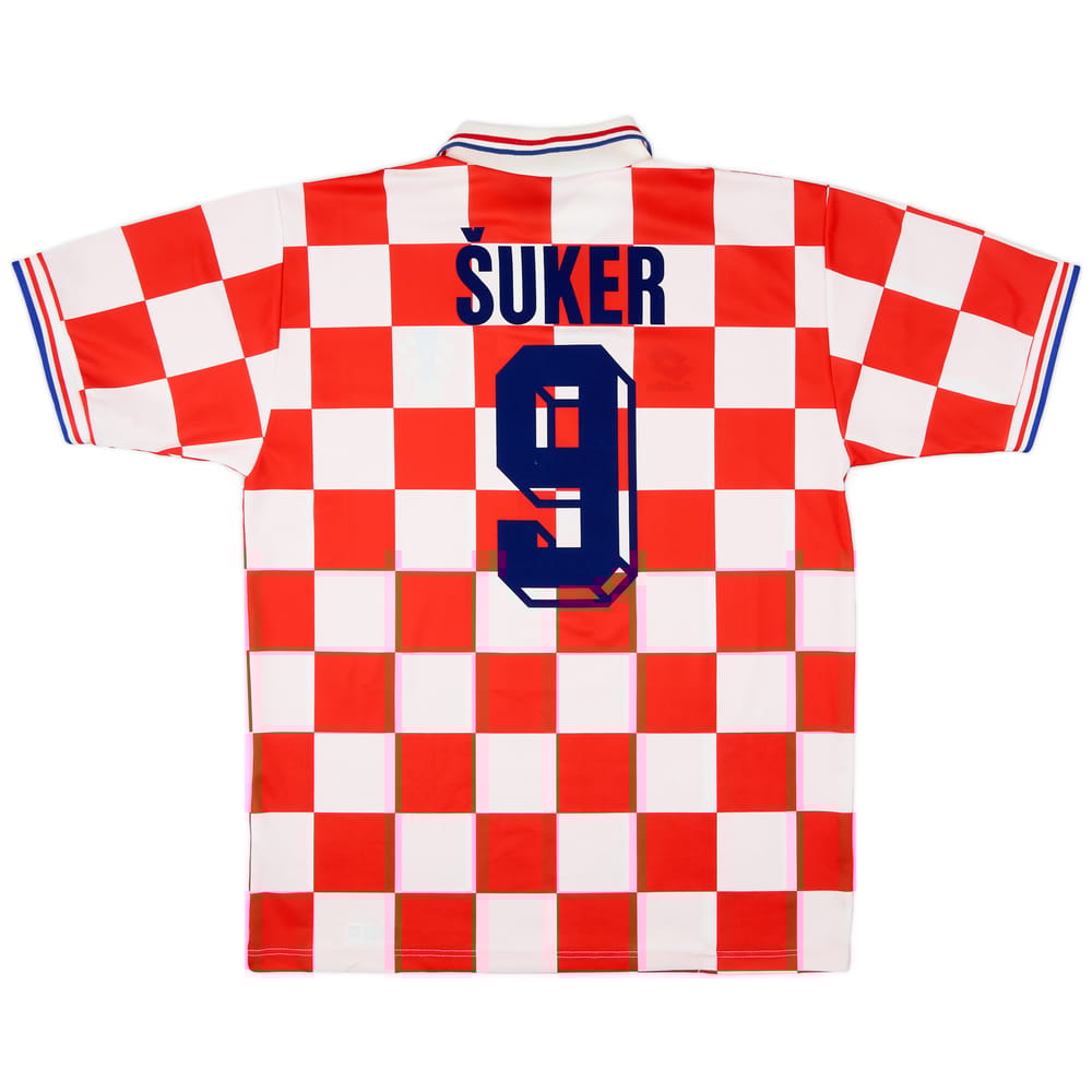 1996-98 Croatia Home Shirt Suker #9 - 8/10 - (XL)