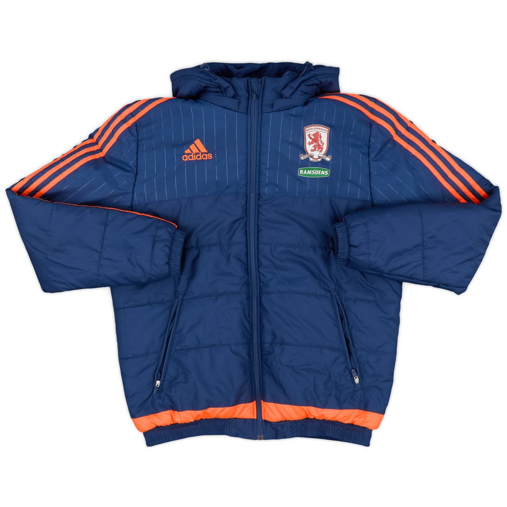 2015-16 Middlesbrough adidas Padded Bench Coat - 9/10 - (M)