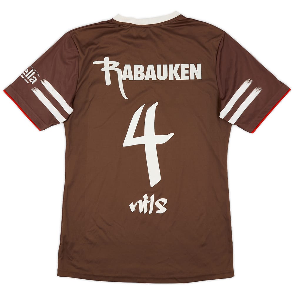 2016-17 St. Pauli Rabauken Home Shirt Nils #4 - 9/10 - (S)