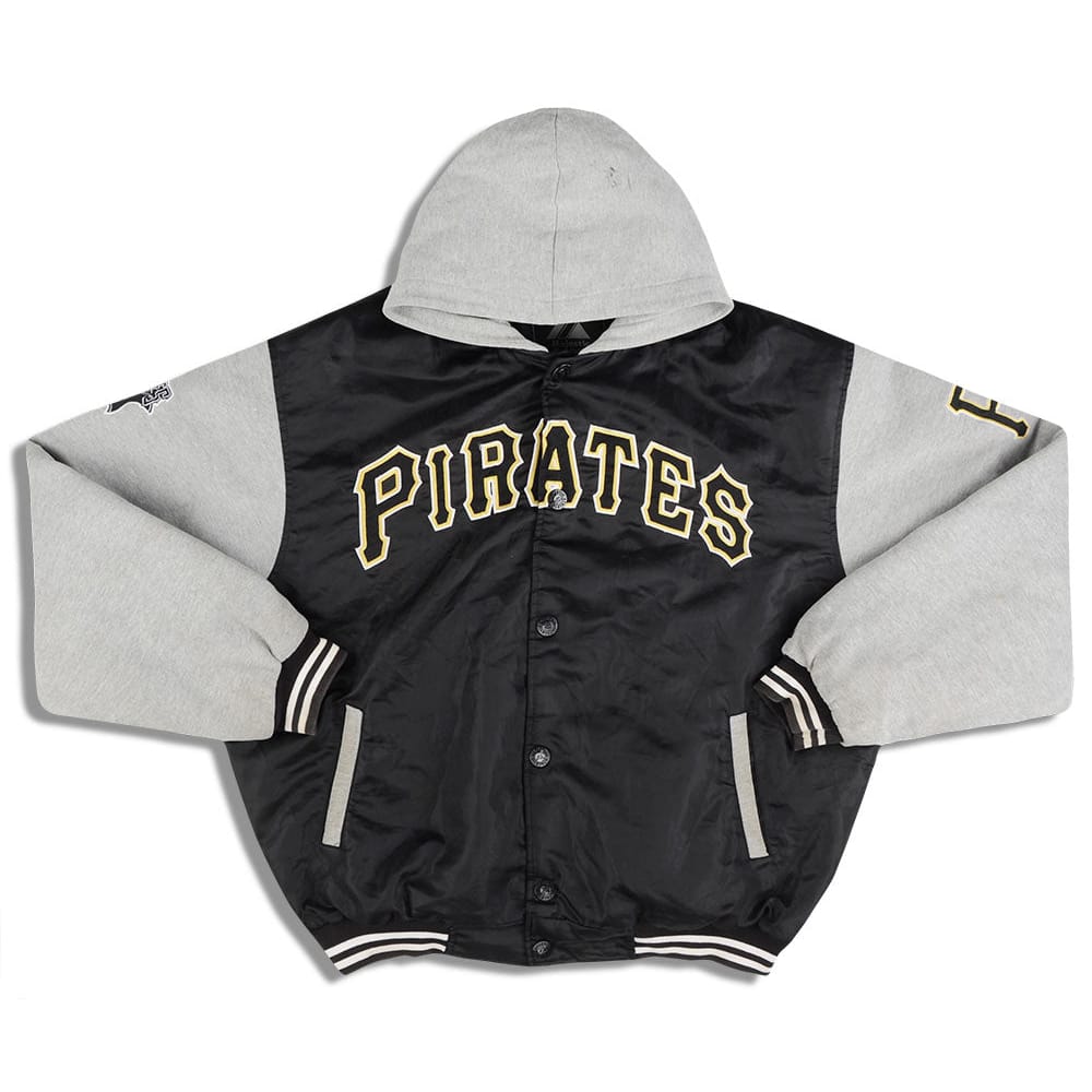 2000s Pittsburgh Pirates Majestic Hooded Varsity Jacket L