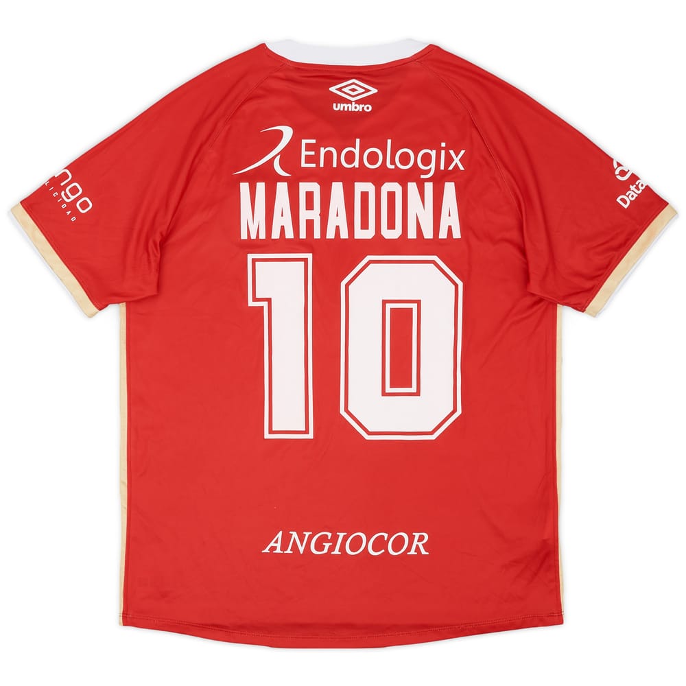 2020 Argentinos Juniors Home Shirt Maradona #10 - 6/10 - (L)