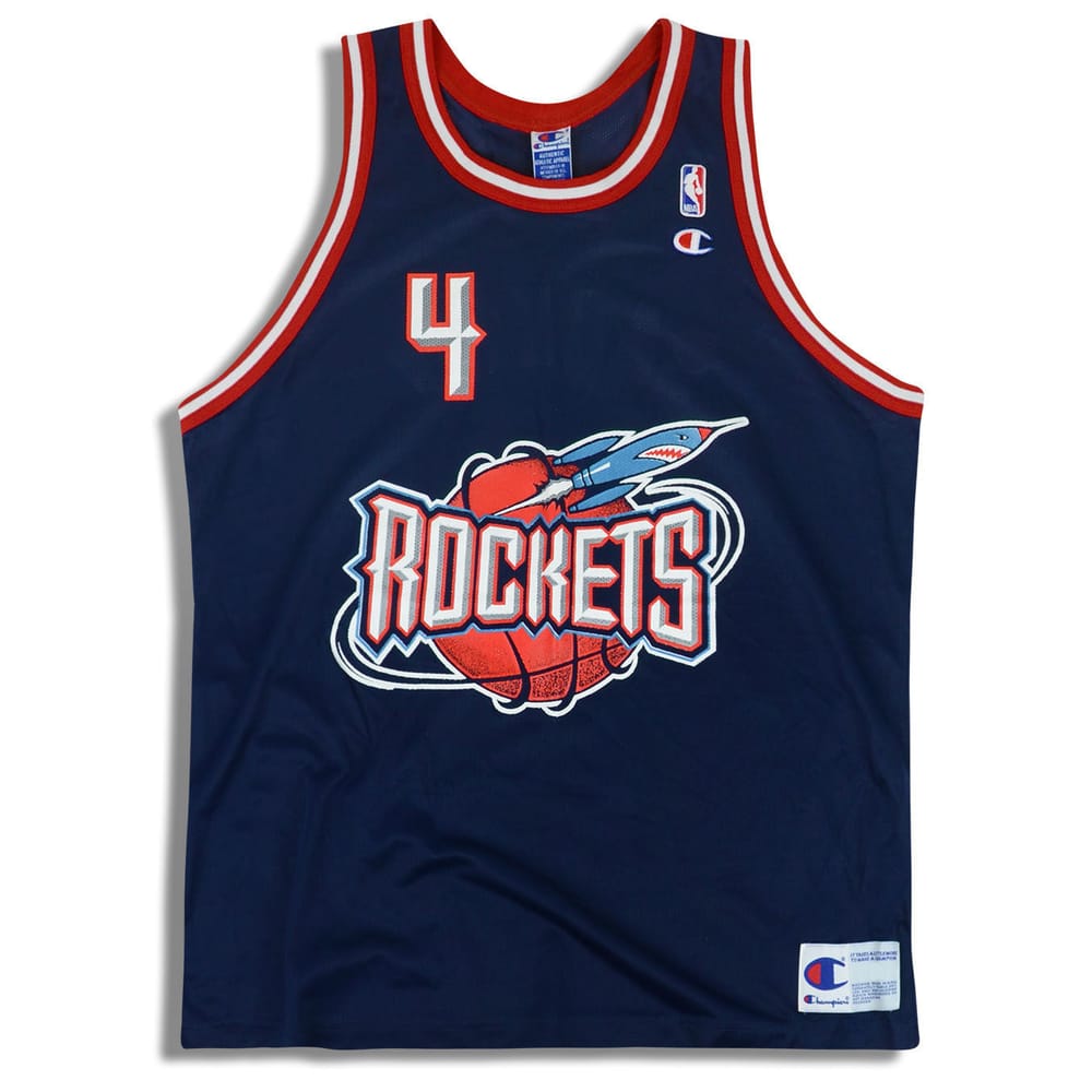 1996-00 Houston Rockets Barkley #4 Champion Jersey (Away) L