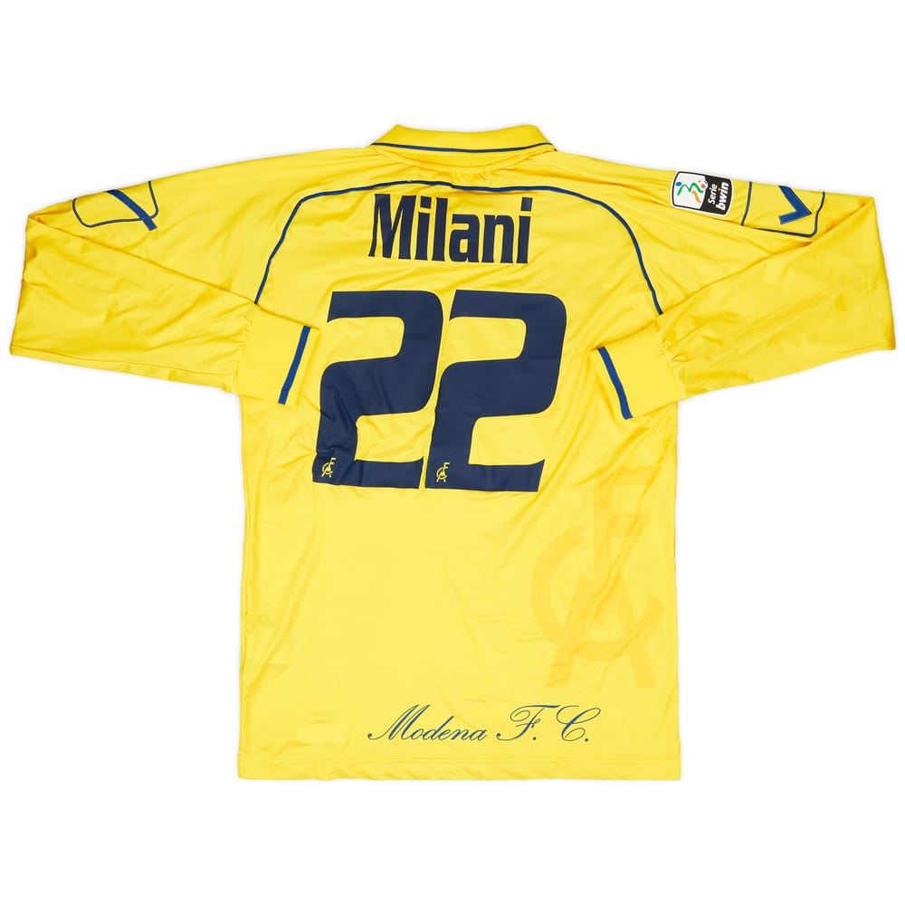 2010-11 Modena Match Worn Home Shirt Milani #22