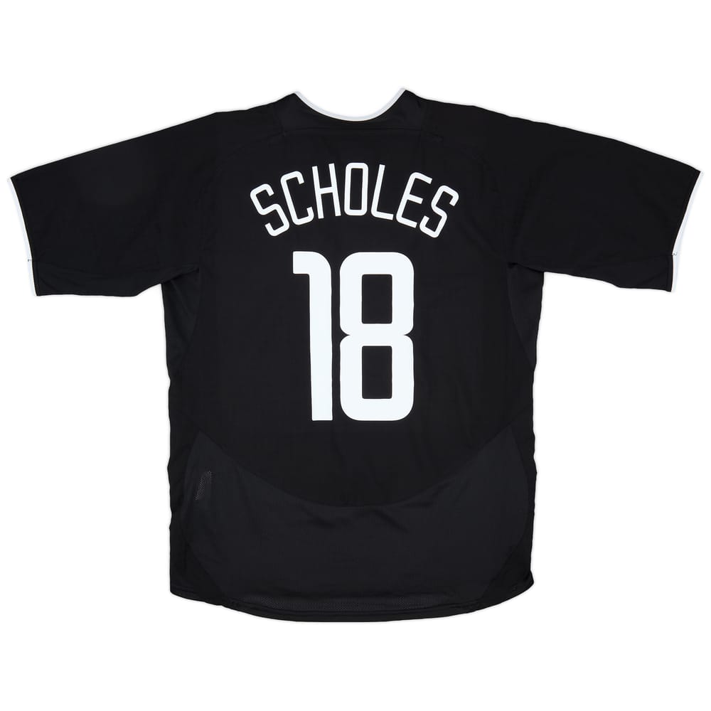 2003-05 Manchester United Away Shirt Scholes #18 - 7/10 - (L)