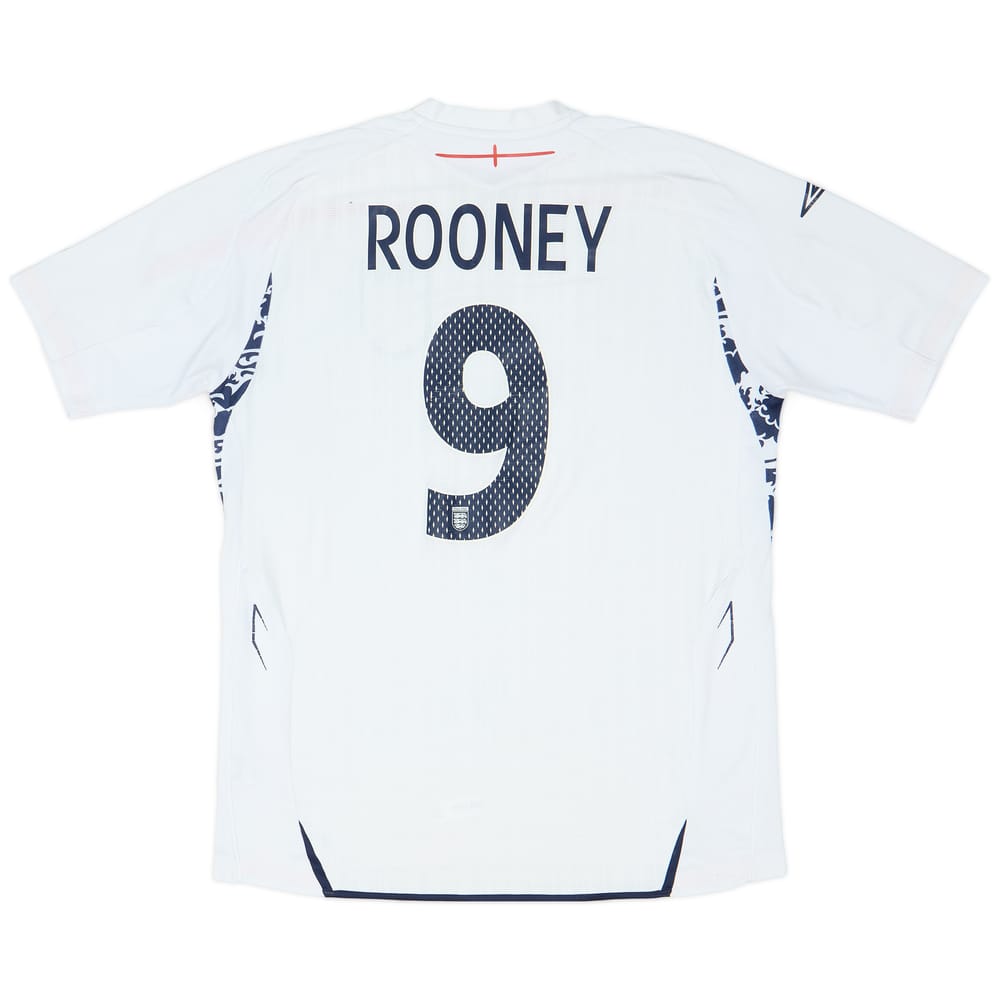 2007-09 England Home Shirt Rooney #9 - 6/10 - (L)