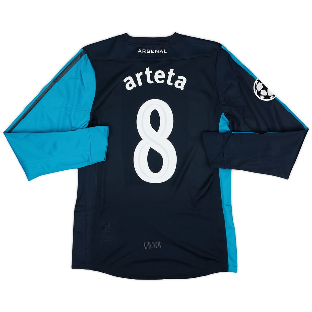 2011-12 Arsenal Player Issue Away L/S Shirt Arteta #8 (M)