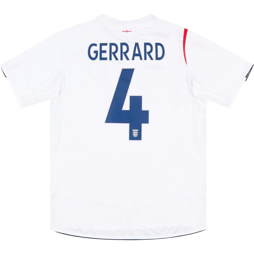 2005-07 England Home Shirt Gerrard #4 - 6/10 - (S)
