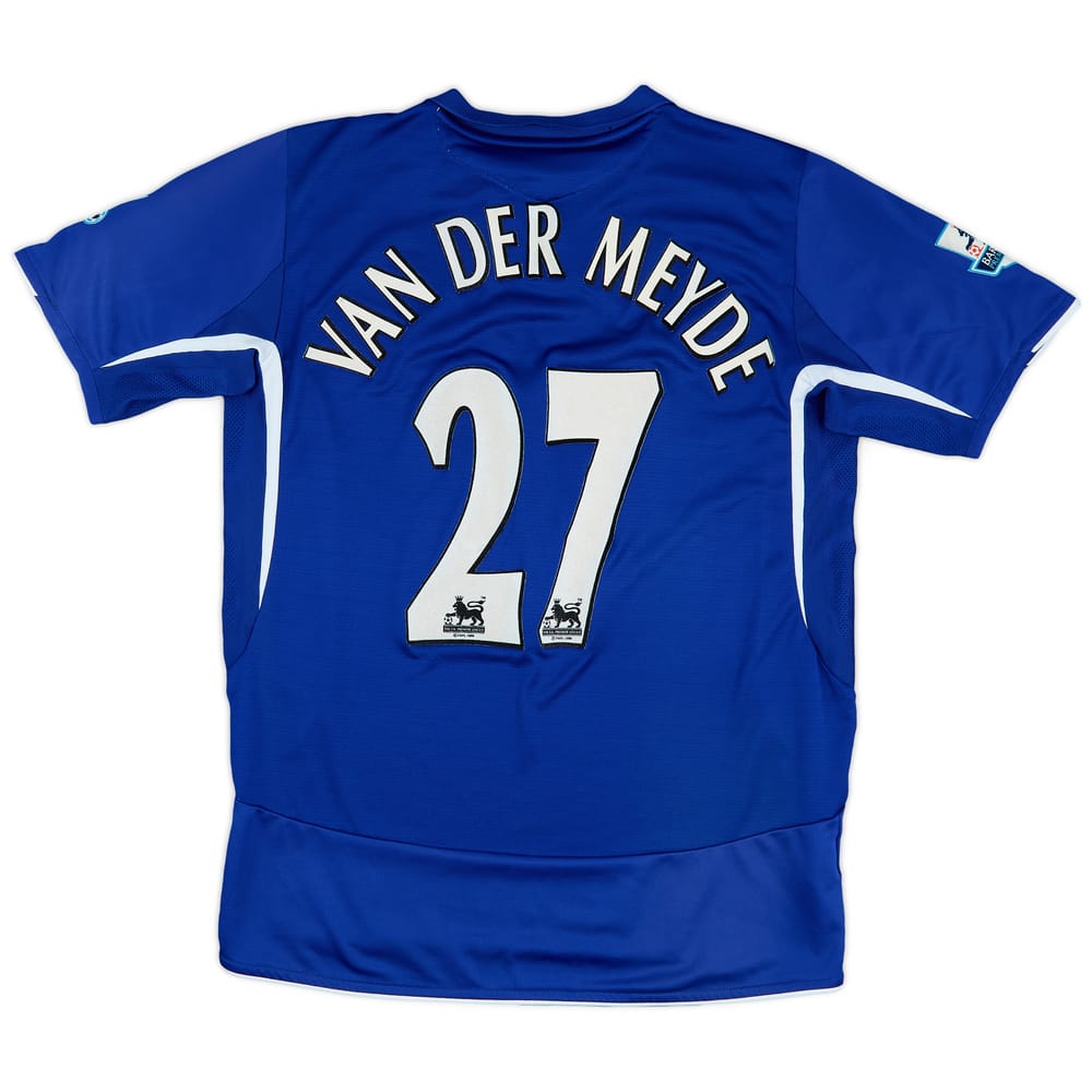 2005-06 Everton Home Shirt Van Der Meyde #27 - 7/10 - (M)