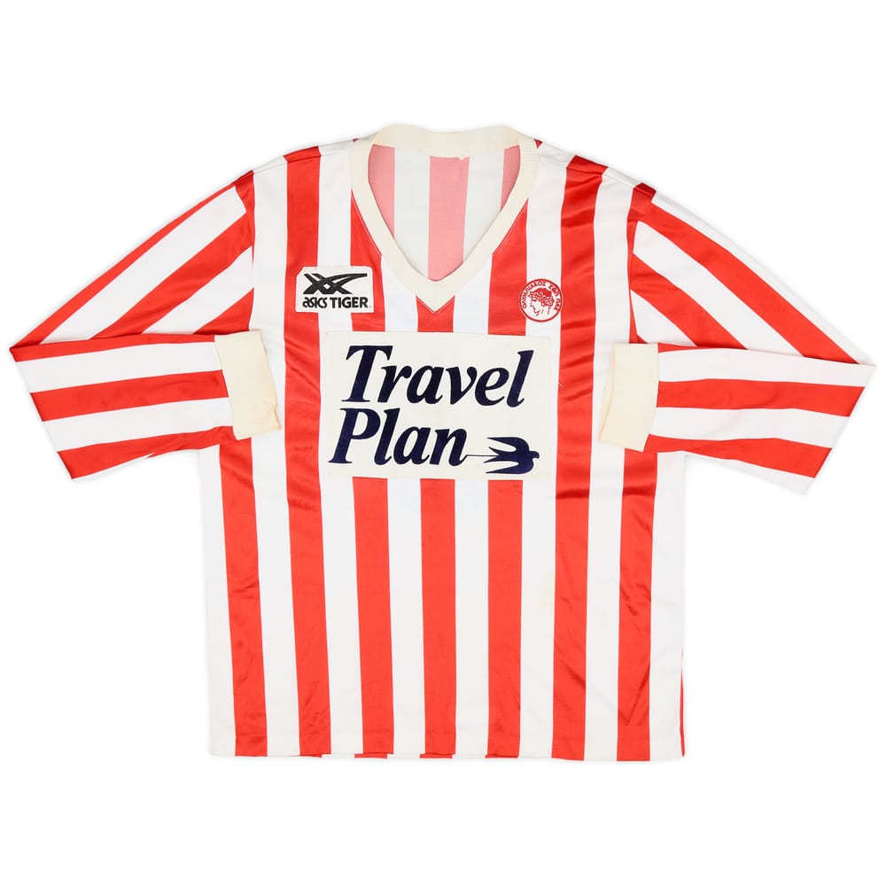 1984-85 Olympiakos Match Issue Home L/S Shirt #5