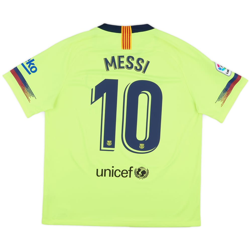 2018-19 Barcelona Away Shirt Messi #10 - 6/10 - (XL)