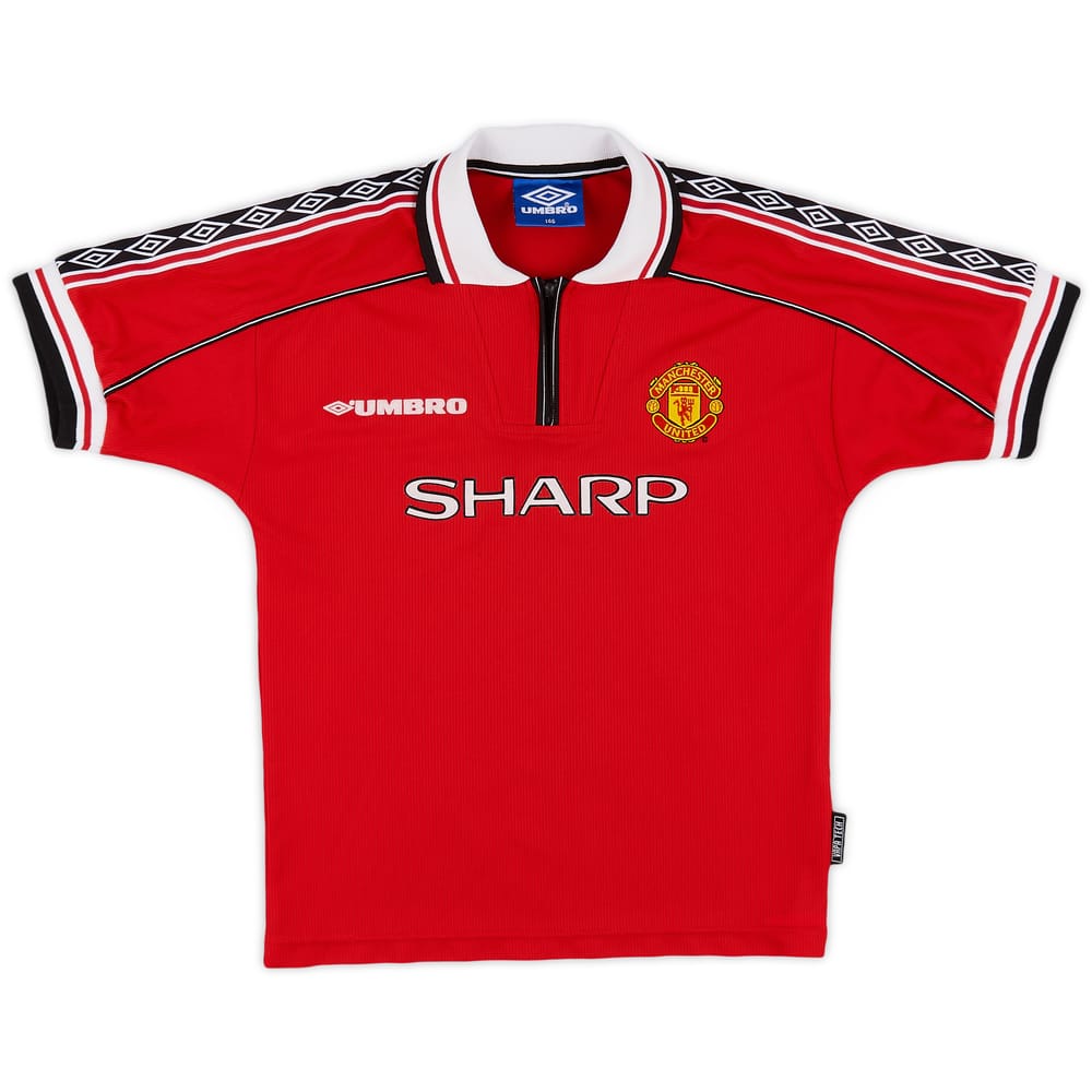 1998-00 Manchester United Home Shirt - 8/10 - (M.Boys)