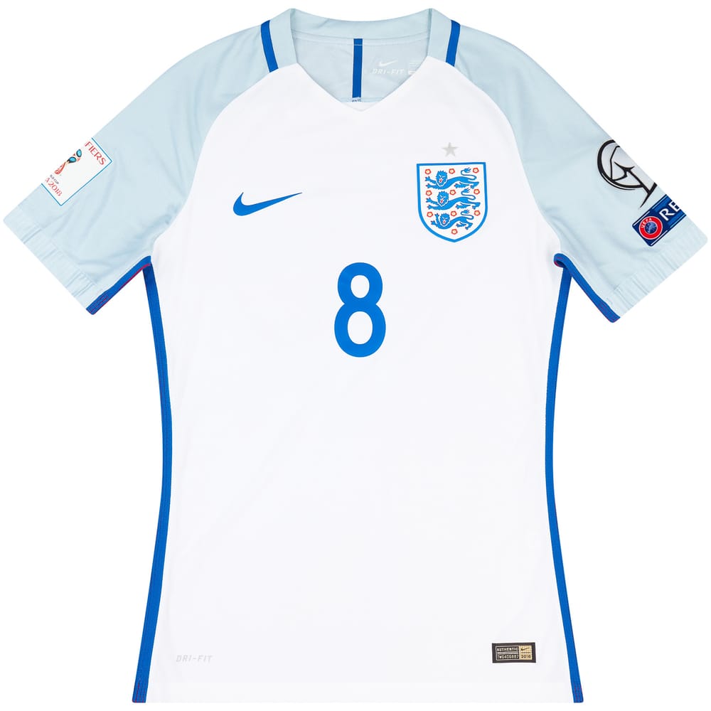 2016-17 England Match Issue Home Shirt Delph #8