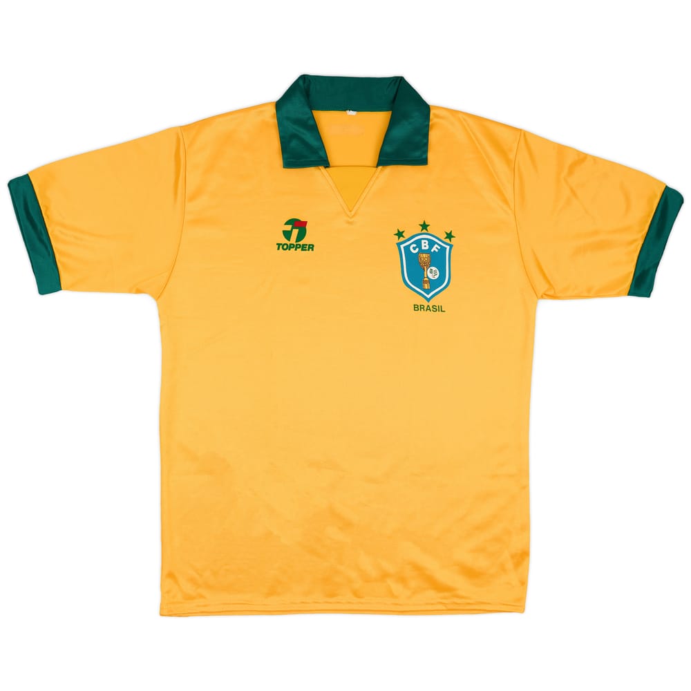 1990 Brazil Home Shirt - 8/10 - (L)
