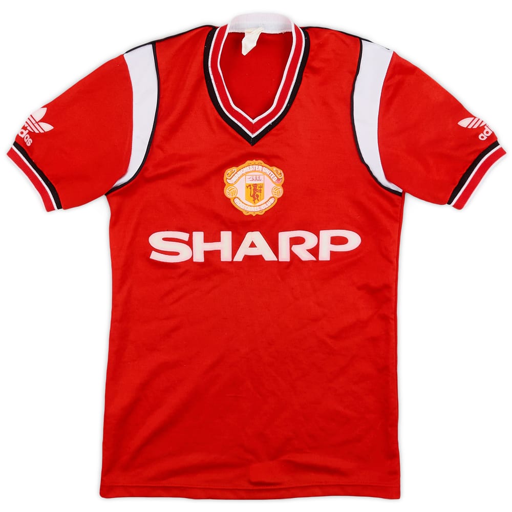 1984-86 Manchester United Home Shirt - 5/10 - (L.Boys)