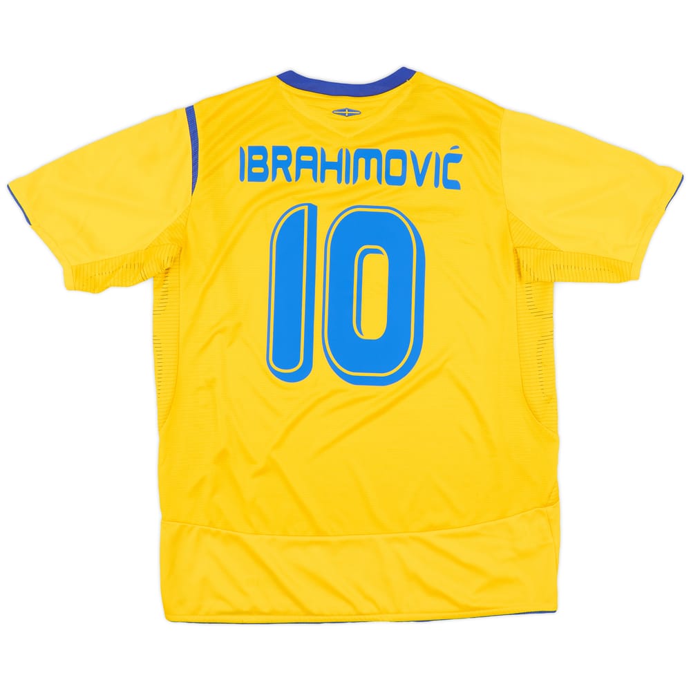 2005-06 Sweden Home Shirt Ibrahimovic #10 - 7/10 - (L)