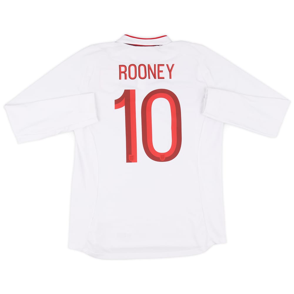 2012-13 England Home L/S Shirt Rooney #10 - 9/10 - (L)