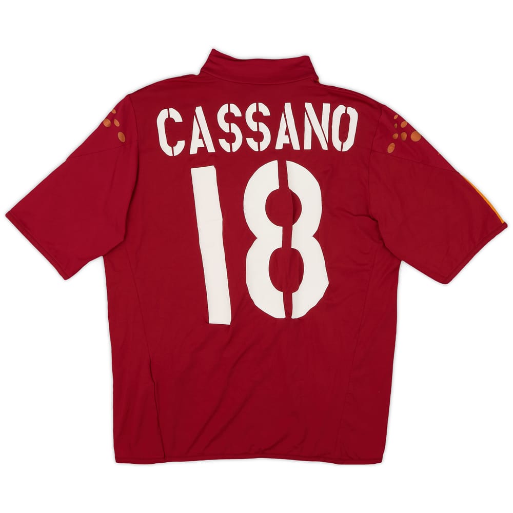 2004-05 Roma Home Shirt Cassano #18 - 7/10 - (XL.Boys)