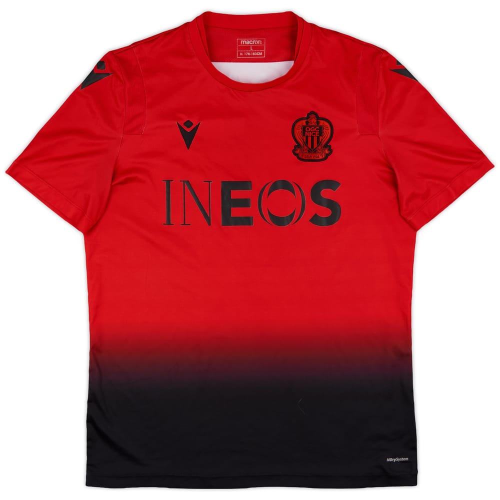 2020-21 OGC Nice Macron Training Shirt - 9/10 - (L)