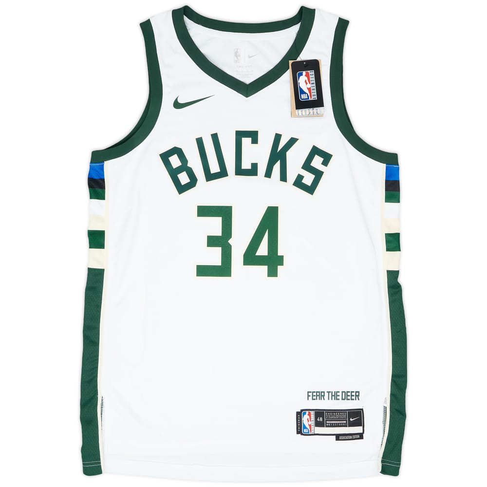 2017-25 Milwaukee Bucks Antetokounmpo #34 Nike Swingman Home Jersey (L)