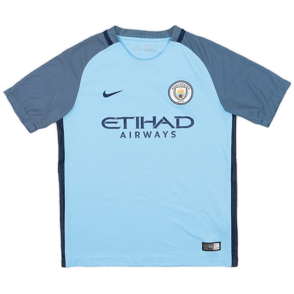 2016-17 Manchester City Home Shirt - 8/10 - (L.Boys)