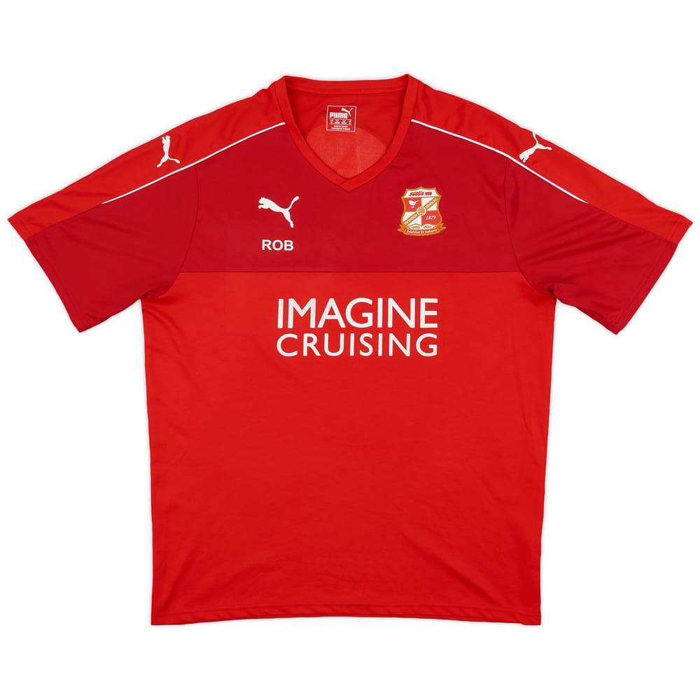 2016-17 Swindon Staff Issue Puma Training Shirt 'ROB' - 9/10 - (XL)
