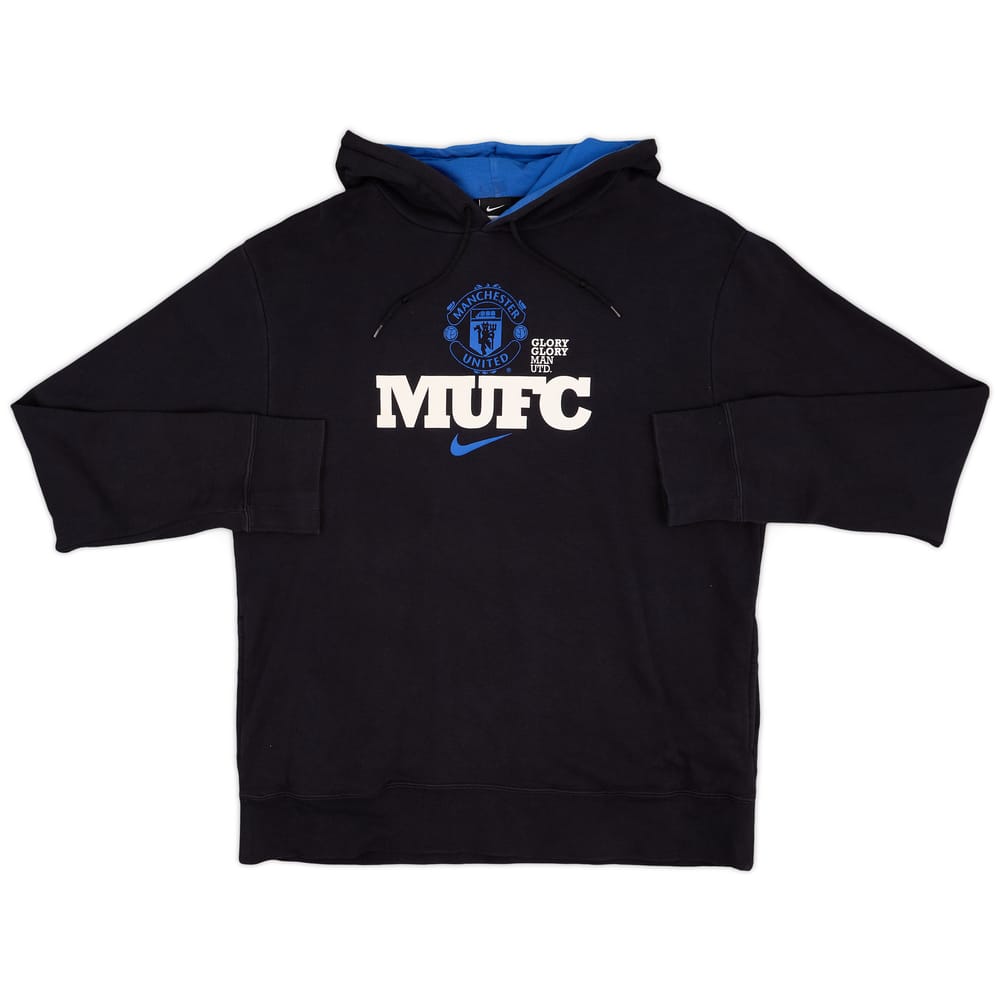 2010-11 Manchester United Nike Hooded Sweat Top - 7/10 - (XL)