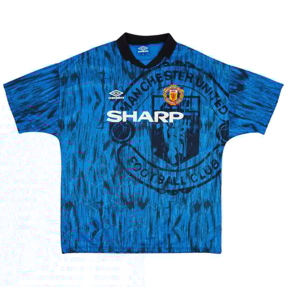1992-93 Manchester United Away Shirt - 8/10 - (XL)