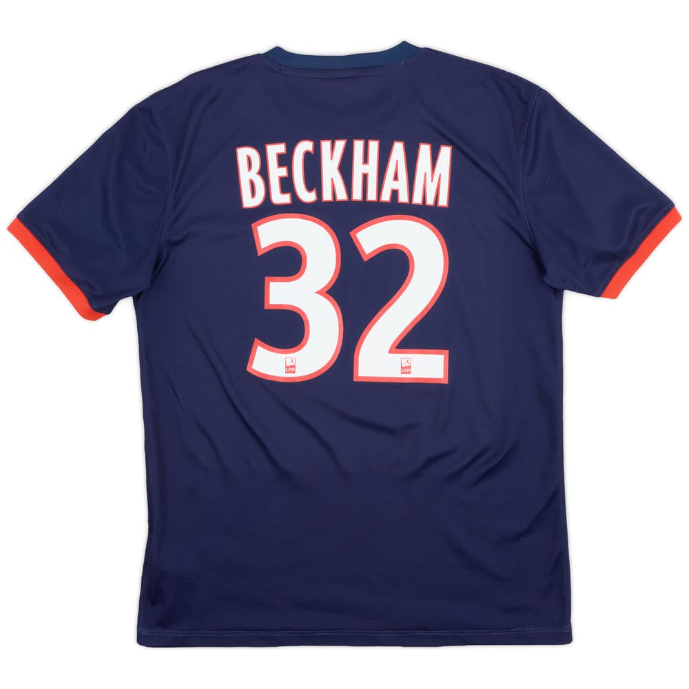 2013-14 Paris Saint-Germain Home Shirt Beckham #32 - 7/10 - (M)
